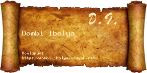 Dombi Ibolya névjegykártya