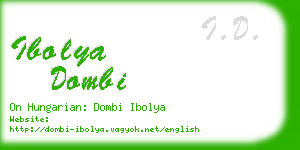 ibolya dombi business card